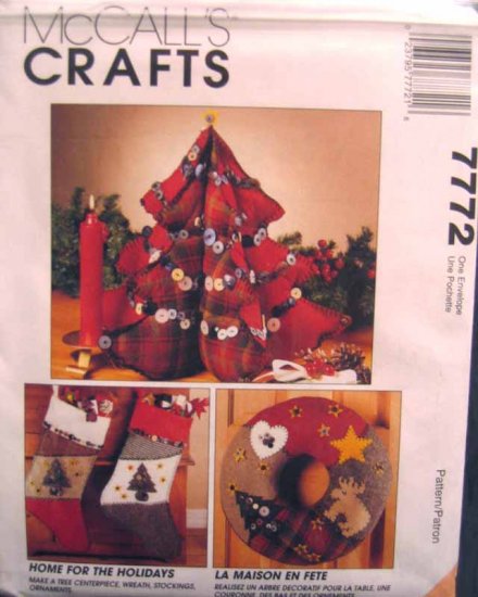 M7772 New Sewing Pattern Holiday Christmas Xmas Patchwork Button Creative Quilted