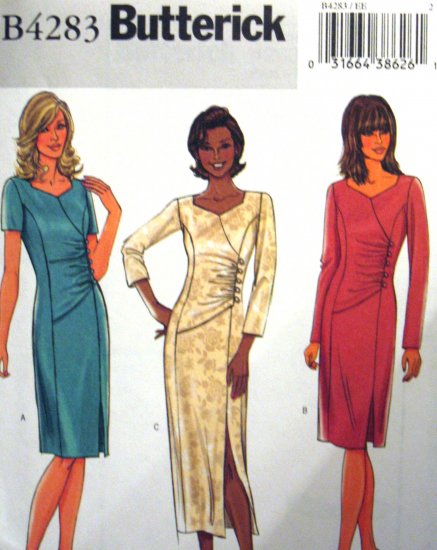 B4283 New Sewing Pattern Miss Side Gather Asymmetrical Formal Evening Cocktail Dress Size 6 8 10