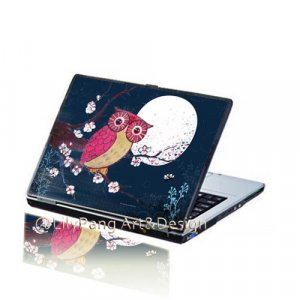 Moonlight Owl Customizable Laptop Skin