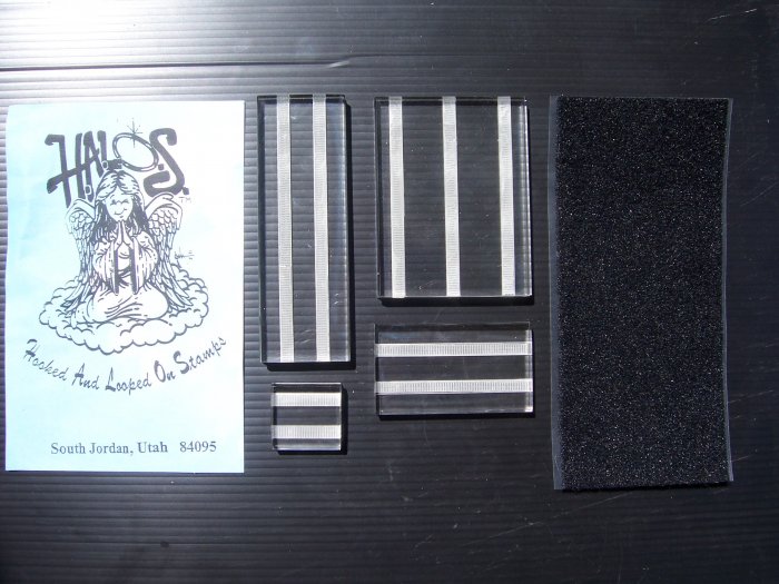 HALOS Starter Set, Best Mounting System for Unmounted Rubber Stamps
