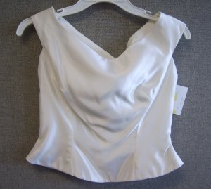 Women Top, Taffeta, Ivory Lite, Size 2
