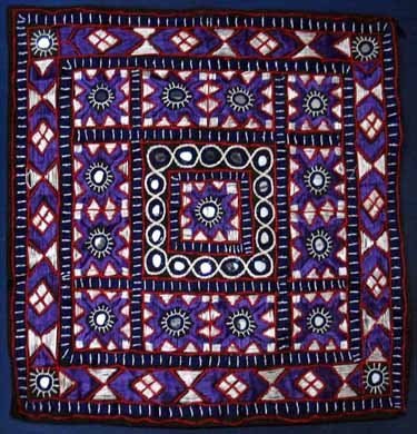 Hand-Embroidered, Mirrored Cushion Cover--TE-020