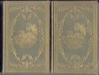 Poetical Works of James Montgomery POETRY Poems Books ANTIQUE Volumes 1-2 1850 GOLD VIGNETTE HB