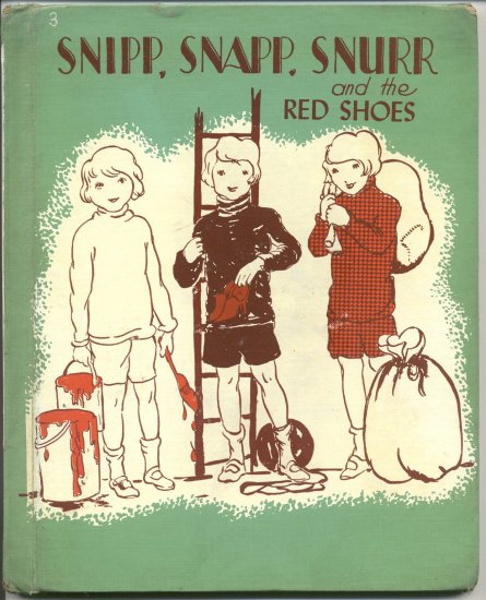 Snipp Snapp Snurr and the Red Shoes SWEDISH TRIPLETS Sweden KID STORY Maj Lindman 1962 HB