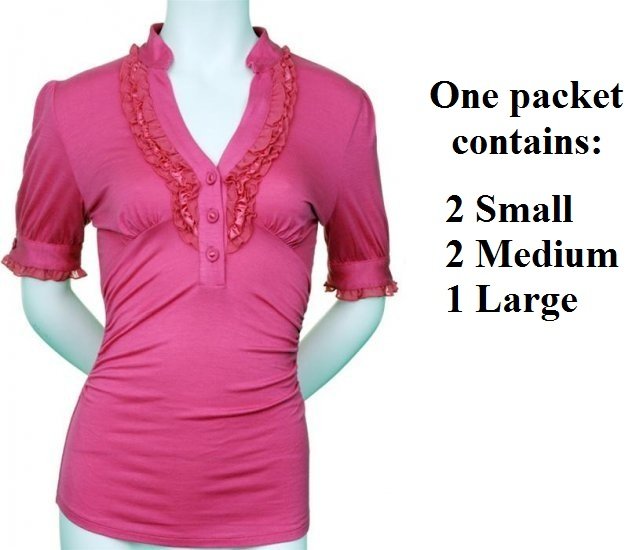 $6.25 PER PIECE; 5 tops in a PACKET; Fitted Hot Pink Ruffle Top, 2s,2m, 1L