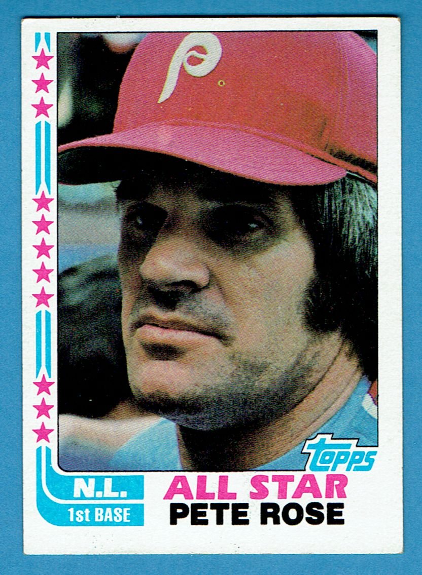 Pete Rose 1982 Topps All Star180 Phillies Baseball Card, cards