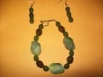 Hunter Green Bracelet Earring Set