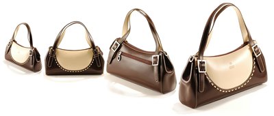 Coffee and Cream colored Italian Crystal Leather