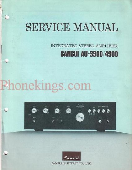 Sansui AU-3900 / AU-4900 amplifier Service manual