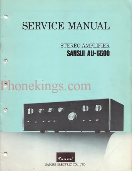 Sansui AU-5500 Stereo amplifier Service manual