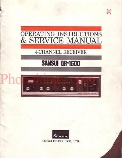 Sansui QR-1500 4 channel receiver Service manual
