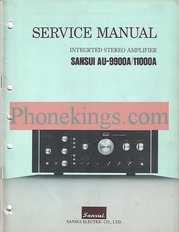 Sansui AU-9900a AU-11000a amplifier Service manual