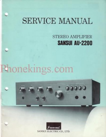 Sansui AU-2200 Stereo amplifier Service manual