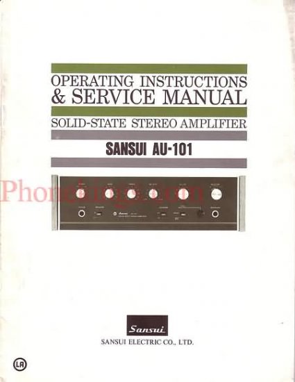 Sansui AU-101 Stereo amplifier Service manual