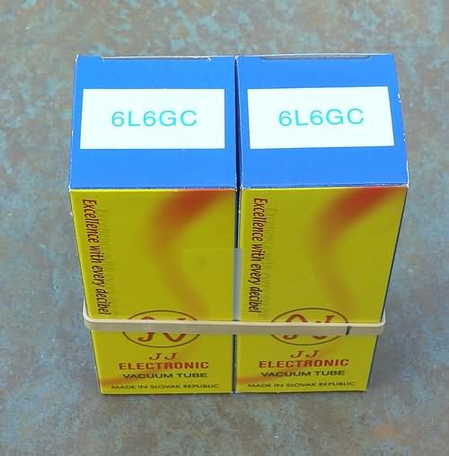 NEW Matched Pair of JJ Tesla 6L6 GC amplifier tubes