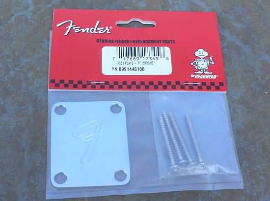 NEW Fender F Style Neck Plate for Tele Strat 4 bolt