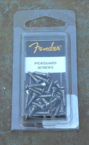 Fender stratocaster strat Pickguard NICKEL screws 24