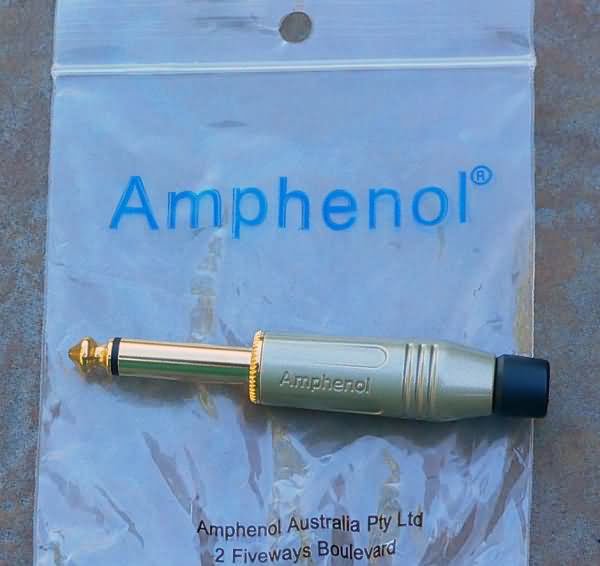 NEW Amphenol Gold 1/4" phone jack Male 10 Pack PLUG