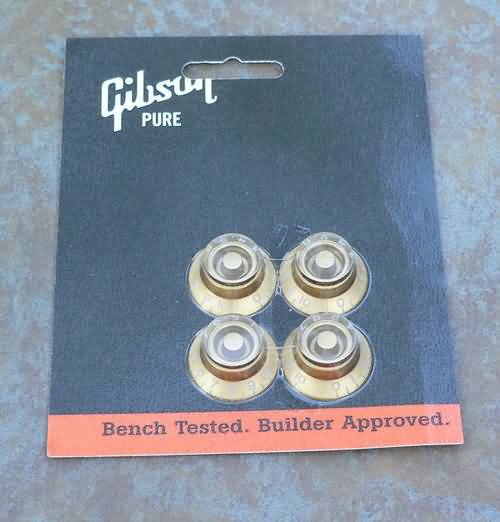 Genuine GIBSON Tophat Volume tone knob set Gold
