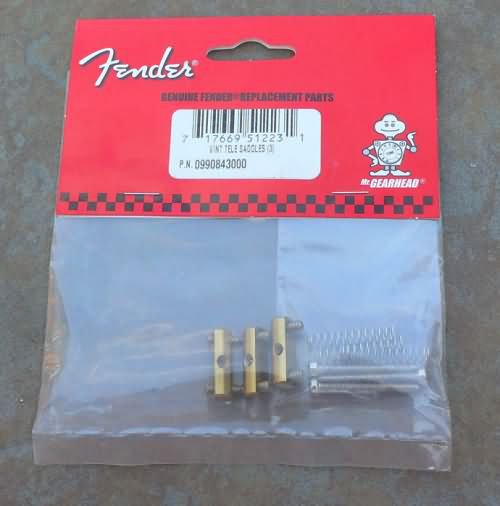 Fender Telecaster Guitar Brass Saddles
