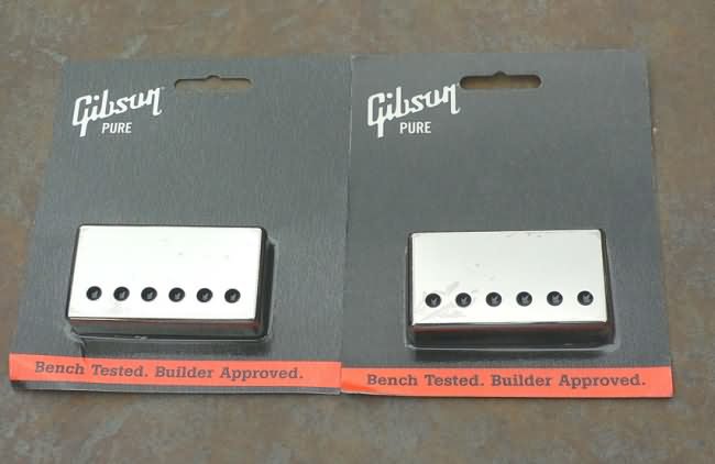 Genuine Gibson Les Paul pickup Covers set CHROME