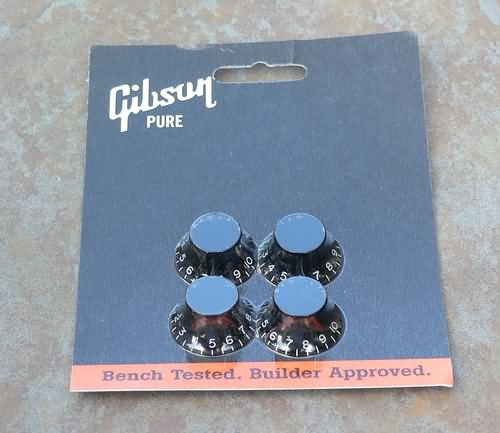 Genuine GIBSON Tophat Volume tone knob set Black