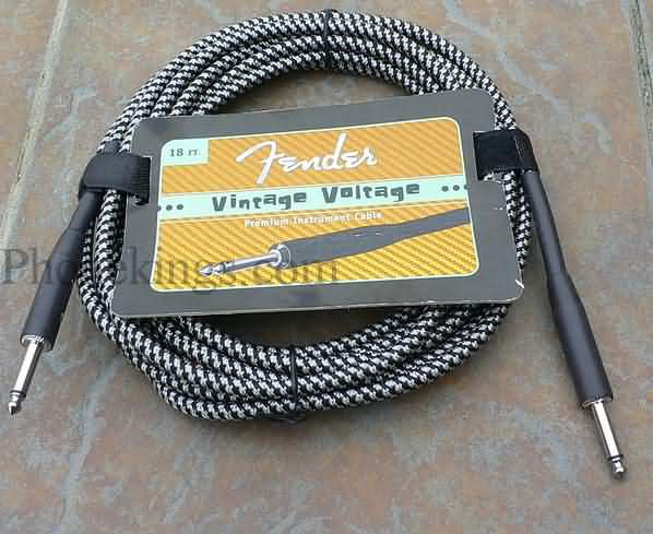 Fender Vintage Voltage 18' Guitar cord cable BLACK