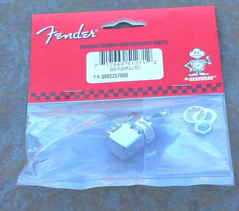 Fender Guitar 250K pot potentiometer Strat Push Pull