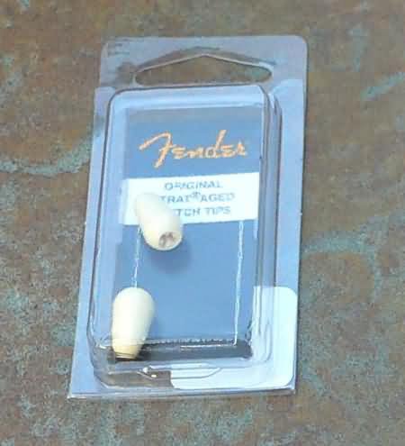 Fender Stratocaste strat Switch tip (2) Aged White