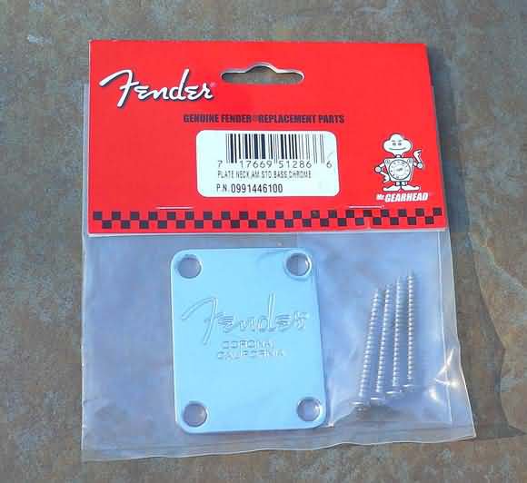 Fender Guitar Neck Plate for bass Corona 4 hole BASS