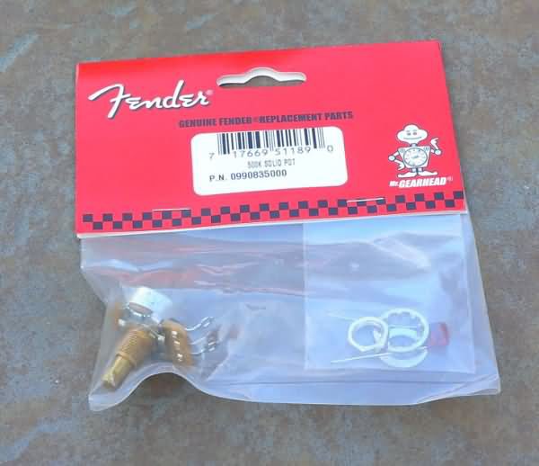 NEW Fender CTS 500K pot Tele Telecaster Solid shaft