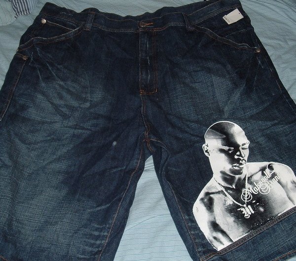 Makaveli Blue Denim Jeans Big Tall Shorts Sz 52