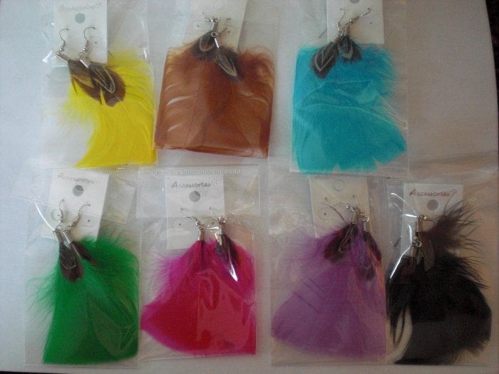 Dangling Feather Earrings