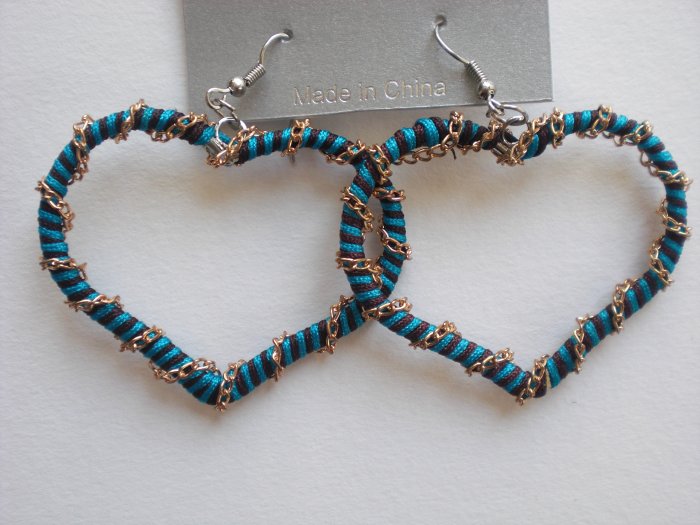 Heart Earrings (Blue)
