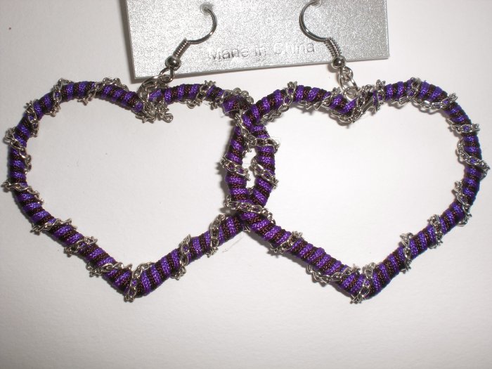 Heart Earrings (Purple)