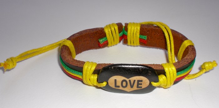 Rastafarian Love Bracelet with Yellow String