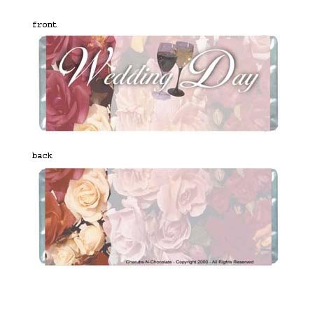 Floral Wedding Personalized Candy Bar Wrapper Only WD001