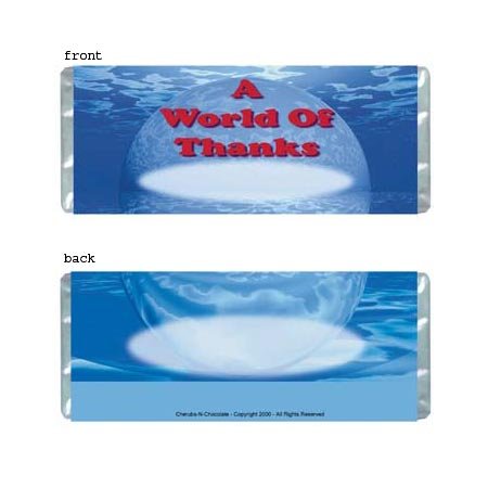 World Of Thanks Personalized Candy Bar Wrapper Only B003