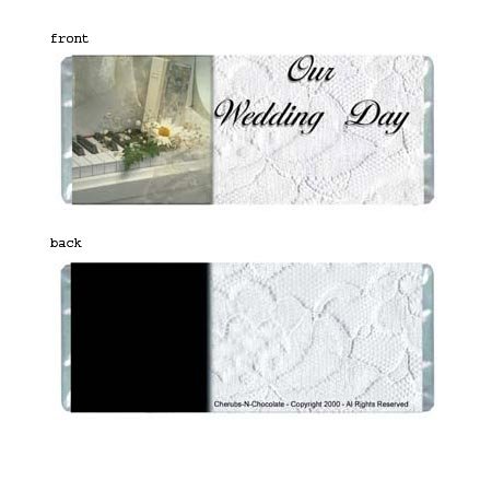 White Wedding Personalized Candy Bar Wrapper Only WD002