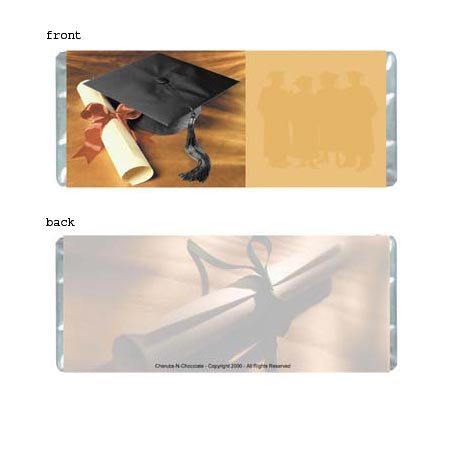 Graduation 2 Personalized Candy Bar Wrapper Only SE019