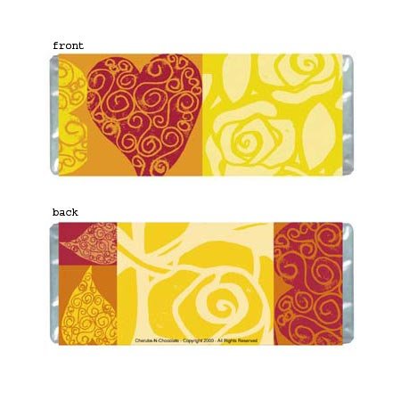 Hearts Personalized Candy Bar Wrapper Only AP013