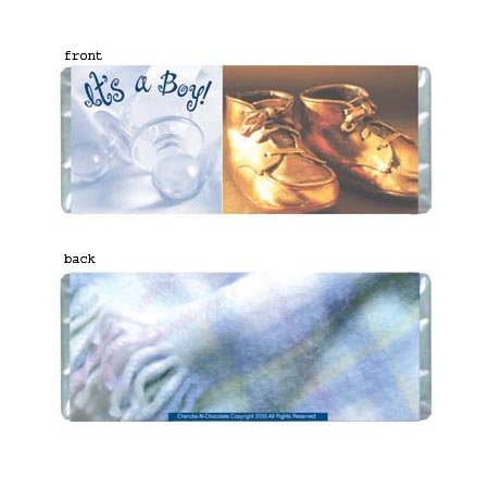 It's A Boy Personalized Candy Bar Wrapper BA007-C