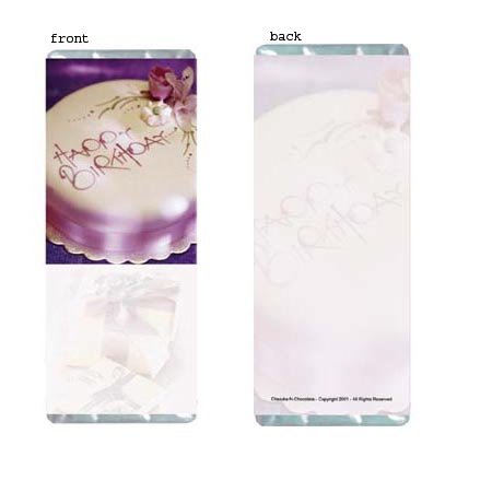 Birthday Elegance Personalized Candy Bar Wrapper BD009-C