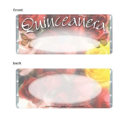 Quinceanera Personalized Candy Bar Wrapper Only SE020