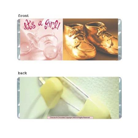 It's A Girl Personalized Candy Bar Wrapper Only BA008