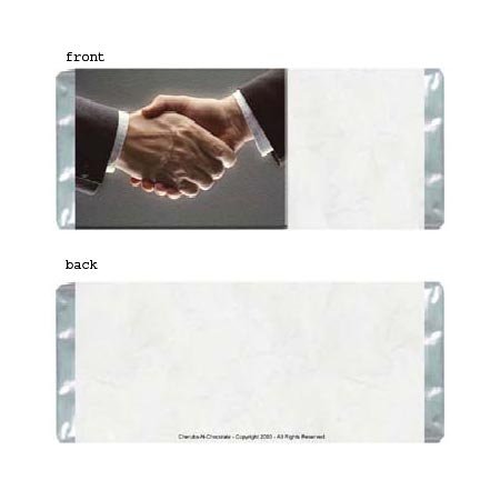 Handshake Personalized Candy Bar Wrapper B014-C