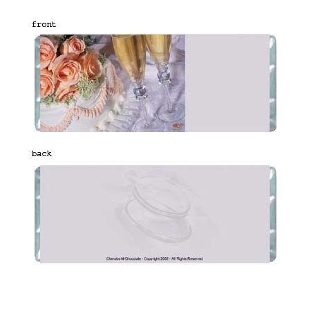 Wedding Toast Personalized Candy Bar Wrapper Only WD009