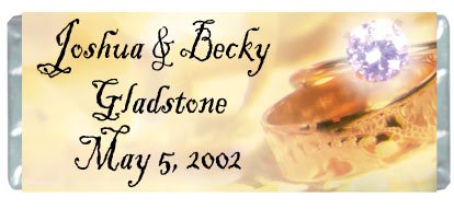 Wedding Splendor Personalized Candy Bar Wrapper WD012-C