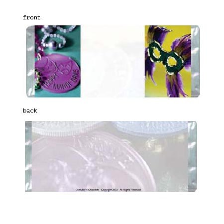 Mardi Gras Personalized Candy Bar Wrapper Only HD016