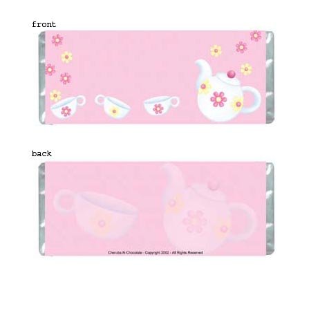 Tea Party Personalized Candy Bar Wrapper Only SE026
